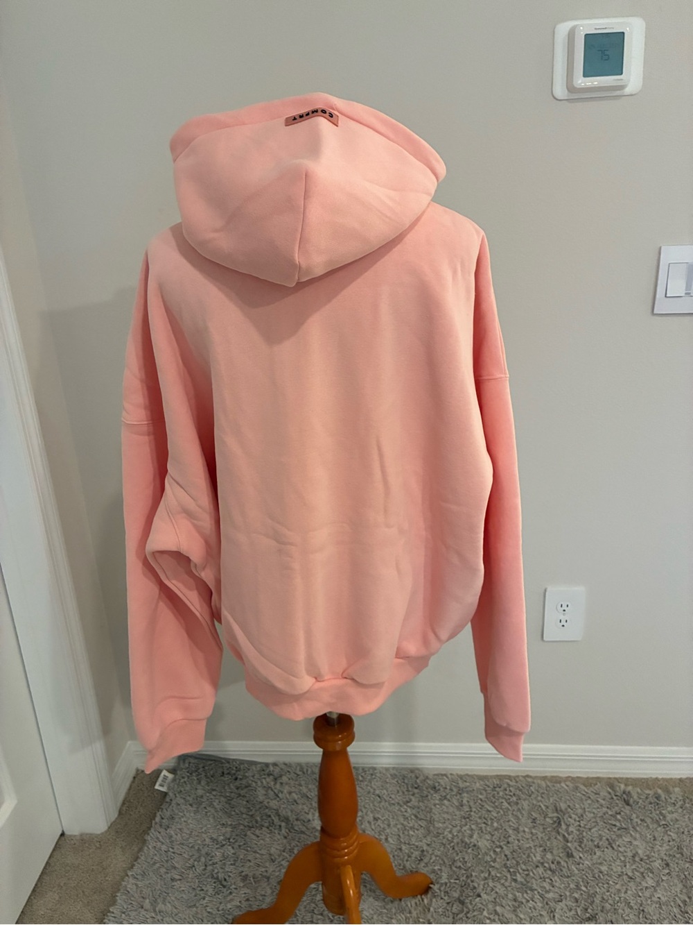 Comfrt Pastel Edit Pink Full Zip Hoodie Size Medium Oversized - Picture 6 of 7